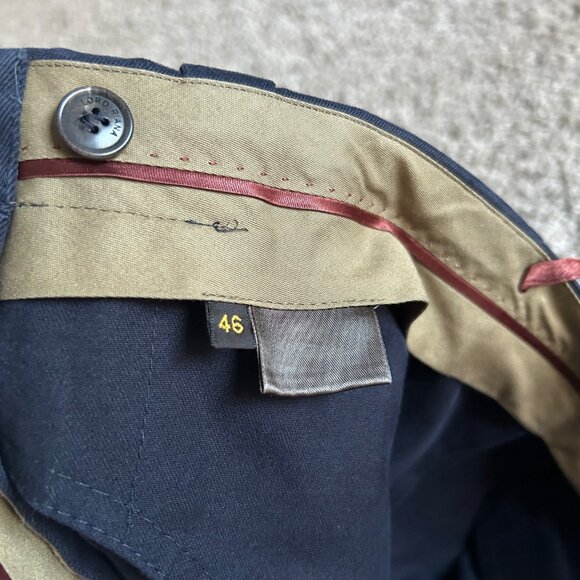 Loro Piana Mens Navy Dress Pants Size 46 Made In Italy Wool Blend Classic Fit - Picture 9 of 12